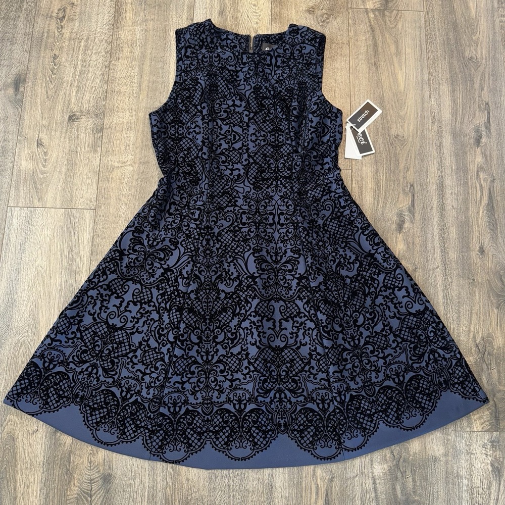 ECI New York Babydoll Dress Crushed Velvet Sleeveless Fairy Whimsigoth Y2k Sz 14